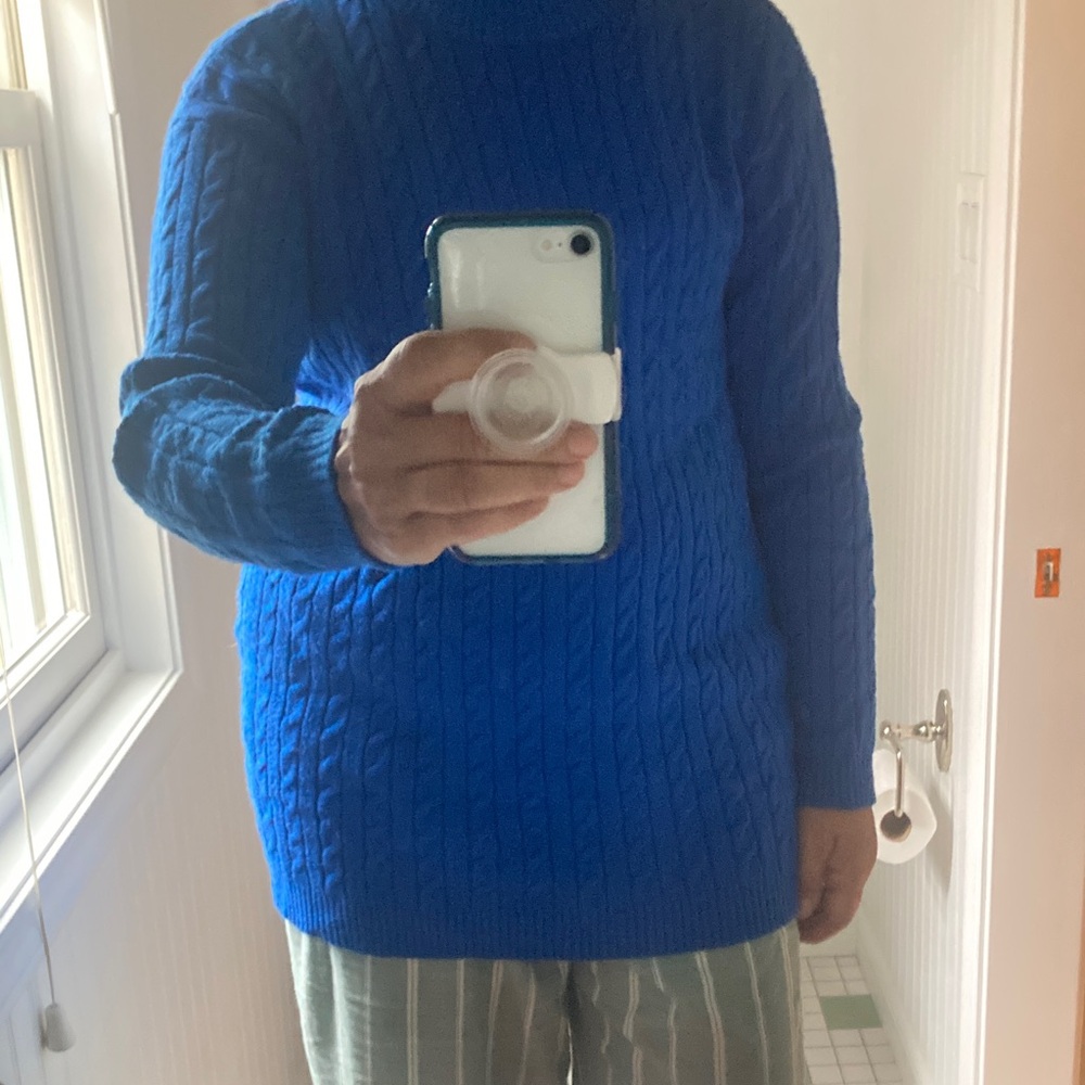 Ann Taylor  Vibrant Blue long mock neck Sweater